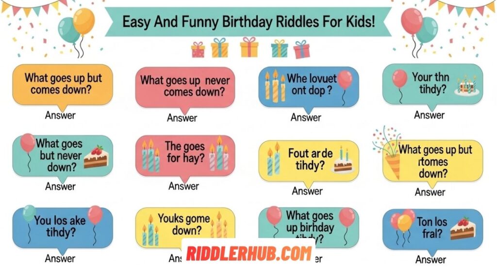 Easy And Funny Birthday Riddles For Kids