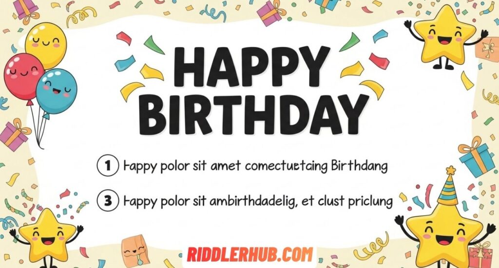 Easy And Funny Birthday Riddles For Kids